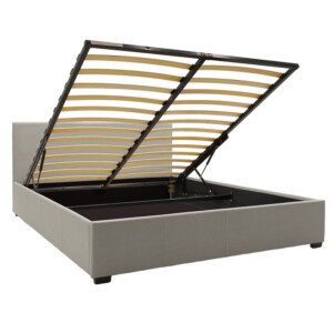 Κρεβάτι Norse pakoworld ύφασμα γκρι με αποθηκευτικό χώρο 160x200εκ-006-000030