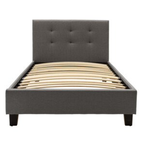 Κρεβάτι Mago pakoworld  ύφασμα ανθρακί 100x200εκ-006-000036