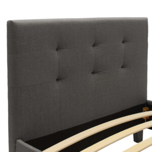 Κρεβάτι Mago pakoworld  ύφασμα ανθρακί 100x200εκ-006-000036