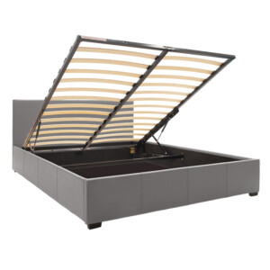Κρεβάτι Norse pakoworld  pu γκρι ματ με αποθηκευτικό χώρο 160x200εκ-006-000039