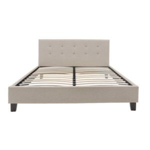 Κρεβάτι Mago pakoworld ύφασμα εκρού 160x200εκ-006-000041