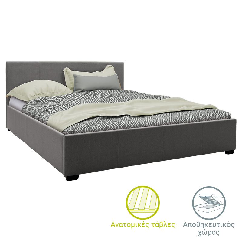 Κρεβάτι Norse pakoworld ύφασμα ανθρακί ματ με αποθηκευτικό χώρο 160x200εκ-006-000043 Κρεβάτι Norse pakoworld ύφασμα ανθρακί ματ με αποθηκευτικό χώρο 160x200εκ-006-000043