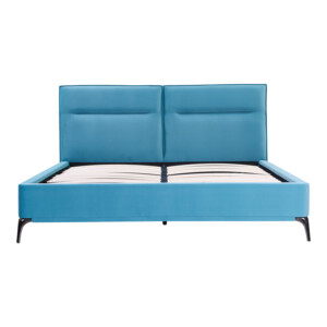 Κρεβάτι Ikina pakoworld βελούδο σε πετρόλ απόχρωση 160x200εκ-006-000047