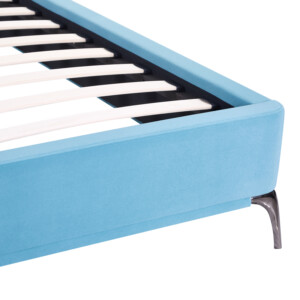 Κρεβάτι Ikina pakoworld βελούδο σε πετρόλ απόχρωση 160x200εκ-006-000047