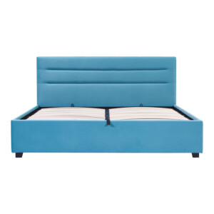 Κρεβάτι Molito pakoworld βελούδο σε πετρόλ απόχρωση με αποθηκευτικό χώρο160x200εκ-006-000049