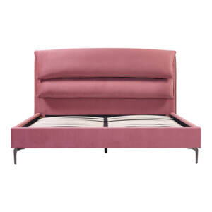 Κρεβάτι Aryna pakoworld βελούδο σε απόχρωση σάπιο μήλο 160x200εκ-006-000051