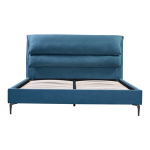 Κρεβάτι Aryna pakoworld ύφασμα σε πετρόλ απόχρωση 160x200εκ-006-000052