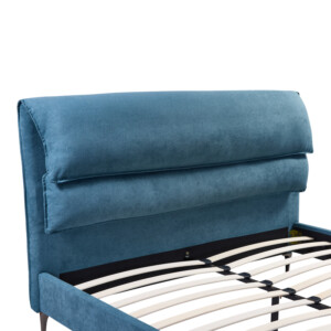 Κρεβάτι Aryna pakoworld ύφασμα σε πετρόλ απόχρωση 160x200εκ-006-000052