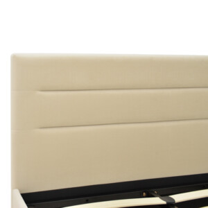 Κρεβάτι Molito pakoworld βελούδο σε εκρού απόχρωση με αποθηκευτικό χώρο120x200εκ-006-000058