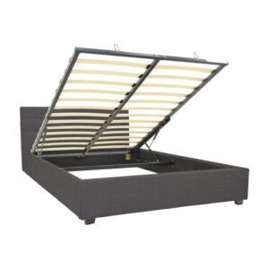 Κρεβάτι Molito pakoworld ύφασμα σε ανθρακί απόχρωση με αποθηκευτικό χώρο160x200εκ-006-000064