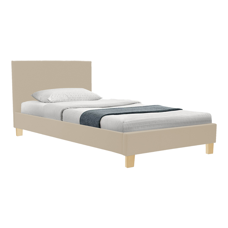 Κρεβάτι Nevil pakoworld ύφασμα εκρού με ξύλινο πόδι σε φυσική απόχρωση 90x190εκ-006-000067 Κρεβάτι Nevil pakoworld ύφασμα εκρού με ξύλινο πόδι σε φυσική απόχρωση 90x190εκ-006-000067