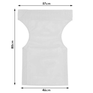 Διάτρητο πανί pakoworld επαγγελματικό πυκνότητας 2x1 για πολυθρόνα σκηνοθέτη χρώματος γκρι-λευκό-022-000020