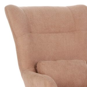 Πολυθρόνα - μπερζέρα Rimbo pakoworld σάπιο μήλο βελούδο-πόδι μαύρο μέταλλο 66x81x102εκ-024-000036