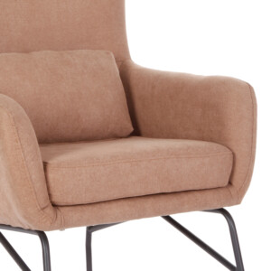 Πολυθρόνα - μπερζέρα Rimbo pakoworld σάπιο μήλο βελούδο-πόδι μαύρο μέταλλο 66x81x102εκ-024-000036