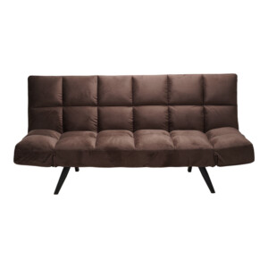 Καναπές - κρεβάτι 3θέσιος Freddo pakoworld βελούδο καφέ 181x81x86εκ-024-000049
