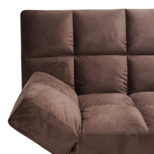 Καναπές - κρεβάτι 3θέσιος Freddo pakoworld βελούδο καφέ 181x81x86εκ-024-000049