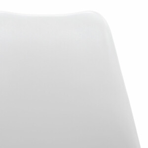 Καρέκλα Gaston pakoworld PP-PU λευκό-φυσικό πόδι 43x51x75εκ-029-000048