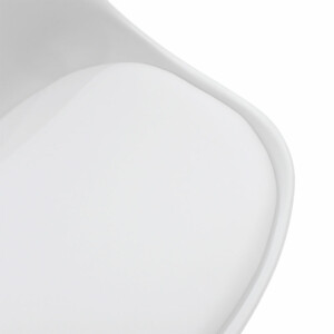 Καρέκλα Gaston pakoworld PP-PU λευκό-φυσικό πόδι 43x51x75εκ-029-000048