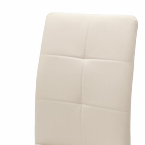 Καρέκλα Ariadne pakoworld PU λευκό-πόδι χρωμίου-029-000070