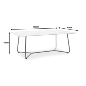 Τραπέζι σαλονιού Paris pakoworld γυαλί 8mm σχέδιο μαρμάρου-χρυσό 120x80x45εκ-029-000090