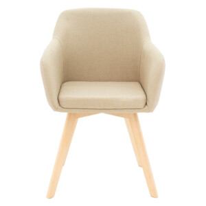 Πολυθρόνα Safira pakoworld PU ύφασμα μπεζ-φυσικό 57x58x84εκ-029-000145