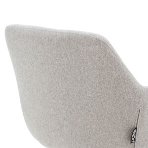 Πολυθρόνα Nasima pakoworld ύφασμα γκρι-φυσικό  57x58x84εκ-029-000146