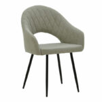 Πολυθρόνα Macie pakoworld ύφασμα antique γκρι-μαύρο 58x50x85εκ-029-000150