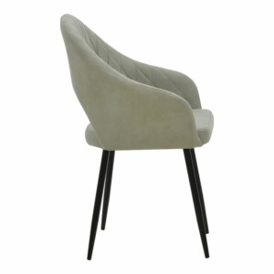 Πολυθρόνα Macie pakoworld ύφασμα antique γκρι-μαύρο 58x50x85εκ-029-000150