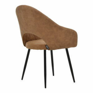 Πολυθρόνα Macie pakoworld ύφασμα καφέ antique-μαύρο 58x50x85εκ-029-000151