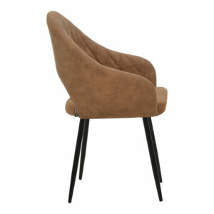 Πολυθρόνα Macie pakoworld ύφασμα καφέ antique-μαύρο 58x50x85εκ-029-000151