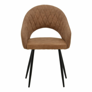 Πολυθρόνα Macie pakoworld ύφασμα καφέ antique-μαύρο 58x50x85εκ-029-000151