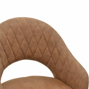 Πολυθρόνα Macie pakoworld ύφασμα καφέ antique-μαύρο 58x50x85εκ-029-000151