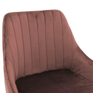 Σκαμπό bar Patrin pakoworld μεταλλικό μαύρο-βελούδο σάπιο μήλο-029-000171