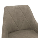 Σκαμπό bar Empower pakoworld μεταλλικό μαύρο-ύφασμα antique γκρι καφέ-029-000181