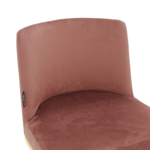 Σκαμπό bar μεσαίου ύψους Impartial I pakoworld μεταλλικό χρυσό-βελούδο σάπιο μήλο-029-000196