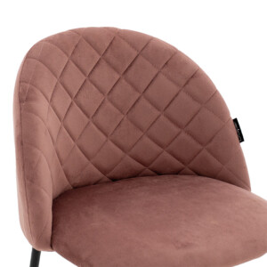 Σκαμπό bar Kudos pakoworld μεταλλικό μαύρο-βελούδο σάπιο μήλο-029-000199