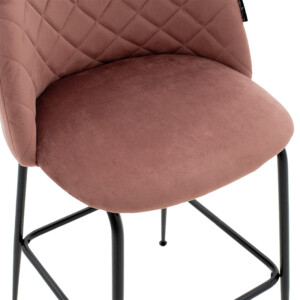 Σκαμπό bar Kudos pakoworld μεταλλικό μαύρο-βελούδο σάπιο μήλο-029-000199