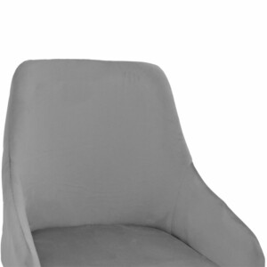 Σκαμπό bar Lithe pakoworld μεταλλικό μαύρο χρυσό-βελούδο γκρι 47x44x98εκ-029-000201