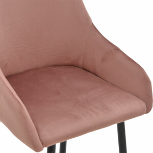 Σκαμπό bar Lithe pakoworld μεταλλικό μαύρο χρυσό-βελούδο σάπιο μήλο 47x44x98εκ-029-000202