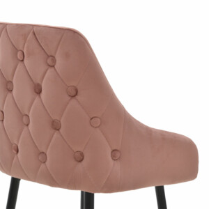 Σκαμπό bar Lithe pakoworld μεταλλικό μαύρο χρυσό-βελούδο σάπιο μήλο 47x44x98εκ-029-000202