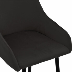 Σκαμπό bar Lithe pakoworld μεταλλικό μαύρο χρυσό-βελούδο μαύρο 47x44x98εκ-029-000203