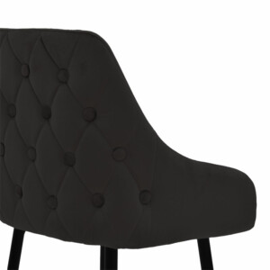 Σκαμπό bar Lithe pakoworld μεταλλικό μαύρο χρυσό-βελούδο μαύρο 47x44x98εκ-029-000203