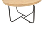 Tραπέζια σαλονιού Crismory pakoworld σετ 2τεμ MDF σε φυσική απόχρωση και μαύρα μεταλλικά πόδια-029-000242