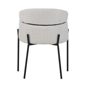 Πολυθρόνα Tolerse Inart μπεζ ύφασμα-πόδι μαύρο μέταλλο 58x57x80εκ-029-000252