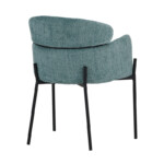 Πολυθρόνα Tolerse Inart πράσινο ύφασμα-πόδι μαύρο μέταλλο 58x57x80εκ-029-000253