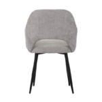 Πολυθρόνα Factols Inart μπεζ-γκρι ύφασμα-πόδι μαύρο μέταλλο 53x61x84εκ-029-000257