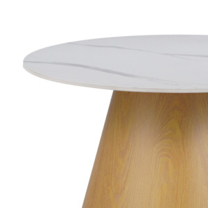 Τραπέζι σαλονιού Soleire Inart λευκό μαρμάρου sintered stone Φ70x40εκ-029-000265