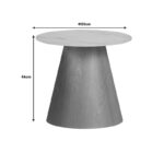 Βοηθητικό τραπέζι Soleire Inart λευκό μαρμάρου sintered stone-μεταλλική βάση Φ50x47.5εκ-029-000266