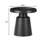 Βοηθητικό τραπέζι Ginoze Inart μαύρο μέταλλο Φ50x50εκ-029-000269