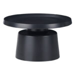 Τραπέζι σαλονιού Ginoze Inart μαύρο μέταλλο Φ70x40εκ-029-000270